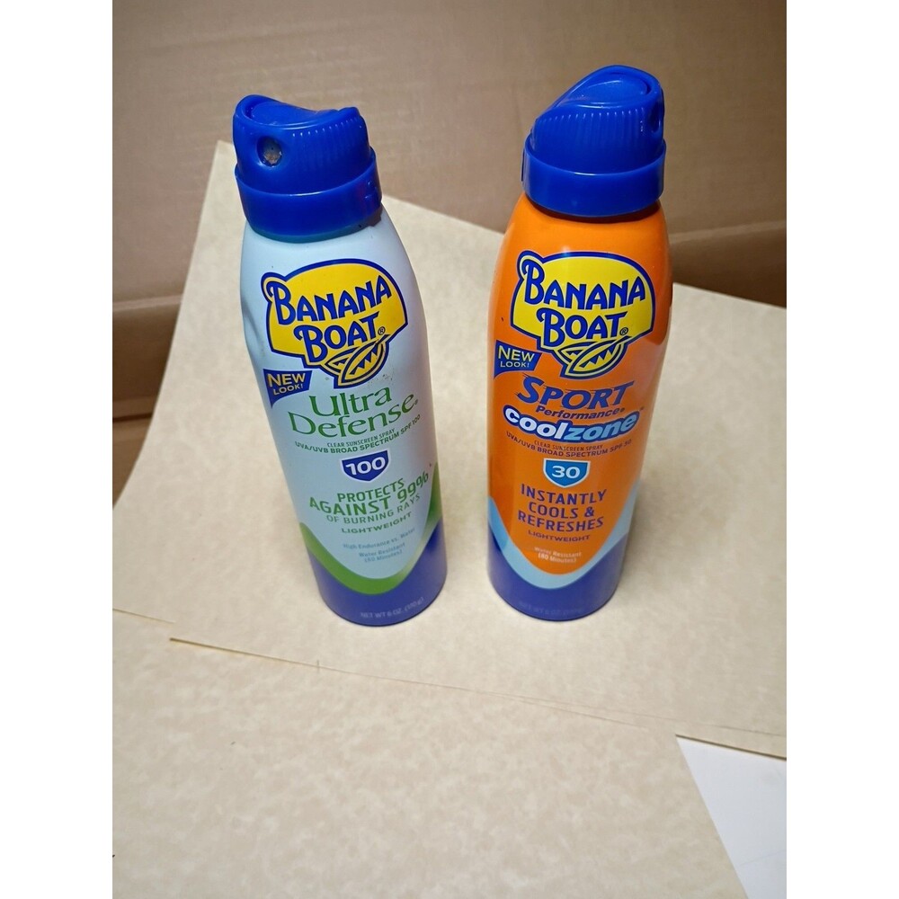 Lot Of 2 Banana Boat Protective Dry Oil with Coconut Oil SPF 25 6oz, Exp 9/27